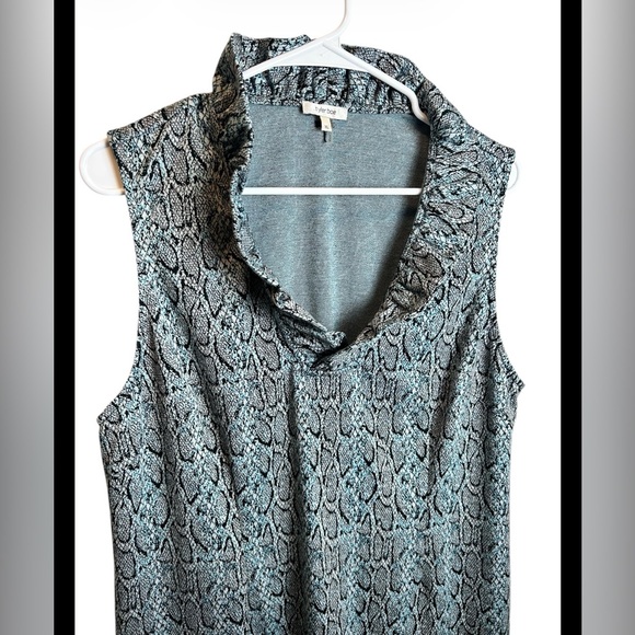 Tyler Böe Designer Blue Black Snake Animal Print Dress Size XL - Picture 4 of 8